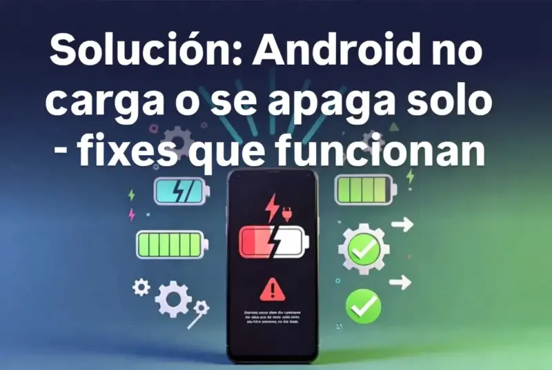 Solución: Android no carga o se apaga solo – fixes que funcionan